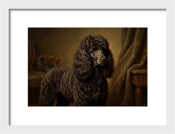 Poodle Portrait In Realism