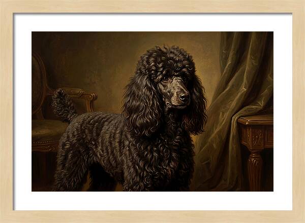 Poodle Portrait In Realism