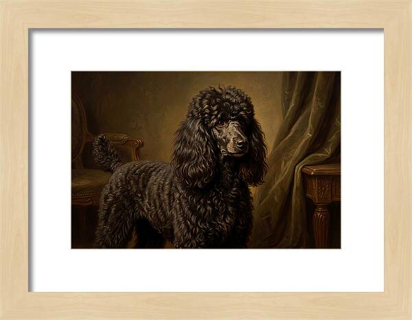 Poodle Portrait In Realism