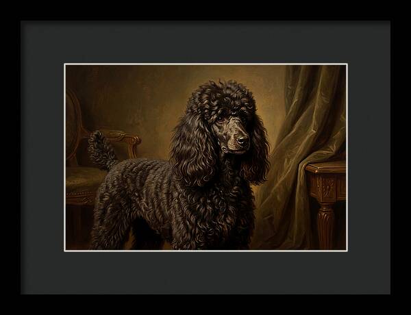 Poodle Portrait In Realism