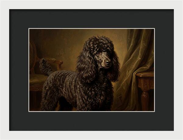Poodle Portrait In Realism