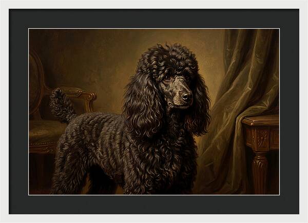 Poodle Portrait In Realism