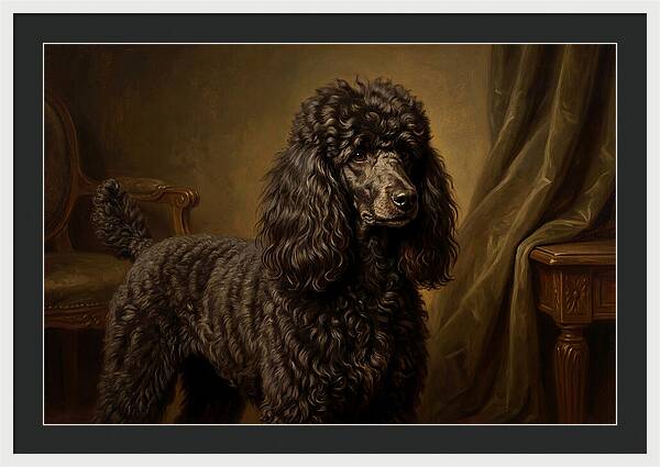 Poodle Portrait In Realism