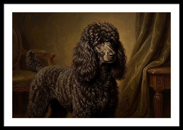 Poodle Portrait In Realism