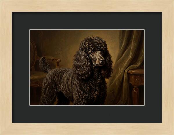 Poodle Portrait In Realism
