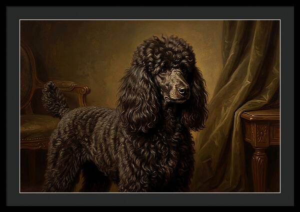 Poodle Portrait In Realism