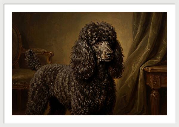 Poodle Portrait In Realism