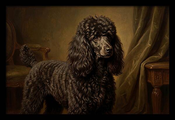 Poodle Portrait In Realism
