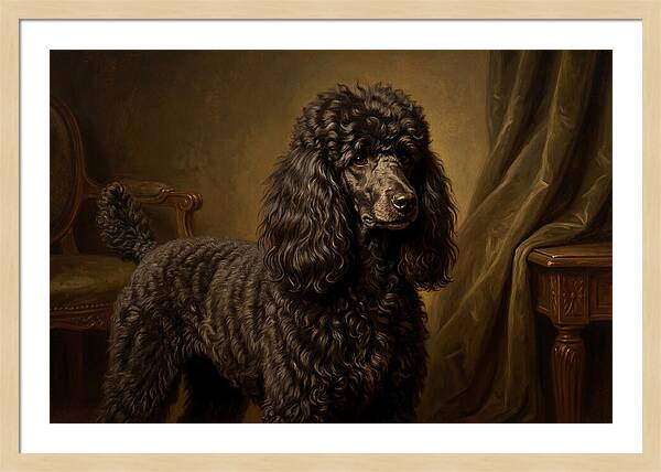 Poodle Portrait In Realism
