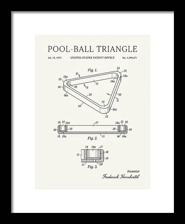 Pool Ball Triangle Minimalist Patent Us1299471a