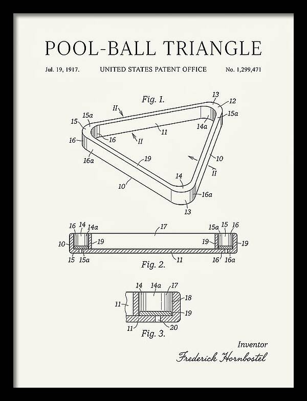 Pool Ball Triangle Minimalist Patent Us1299471a