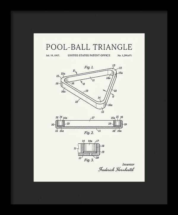 Pool Ball Triangle Minimalist Patent Us1299471a