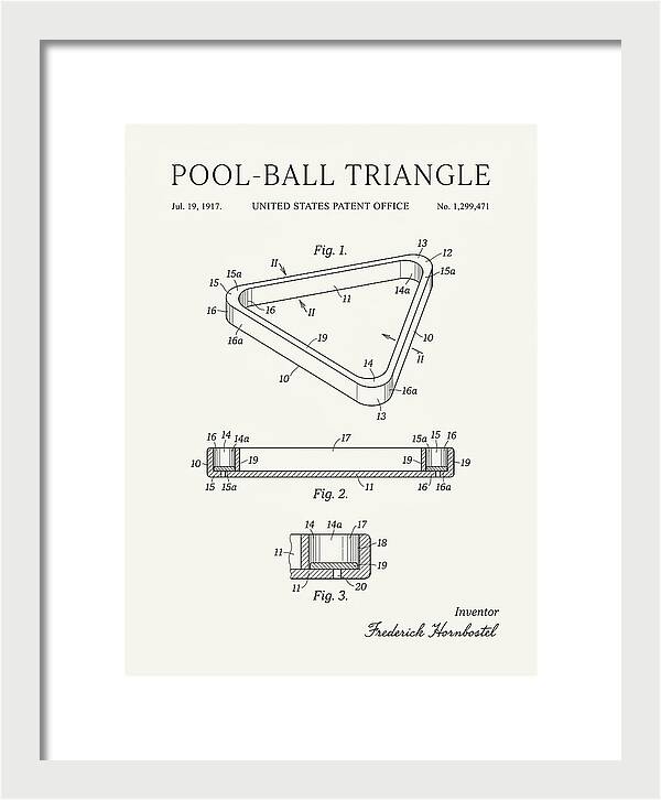 Pool Ball Triangle Minimalist Patent Us1299471a