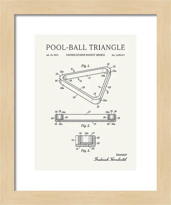 Pool Ball Triangle Minimalist Patent Us1299471a