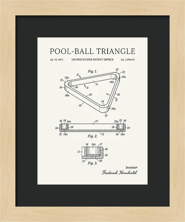 Pool Ball Triangle Minimalist Patent Us1299471a