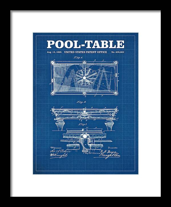 Pool Table Blueprint Patent Us409060a