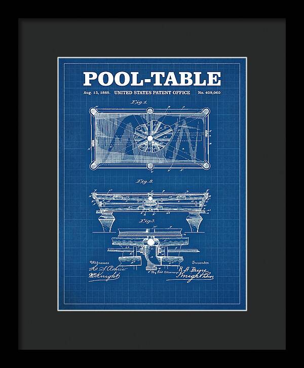 Pool Table Blueprint Patent Us409060a