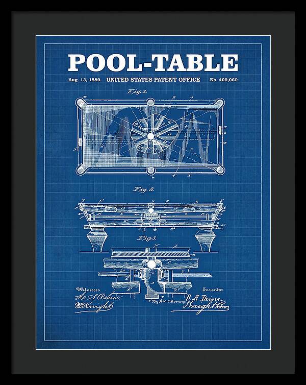 Pool Table Blueprint Patent Us409060a