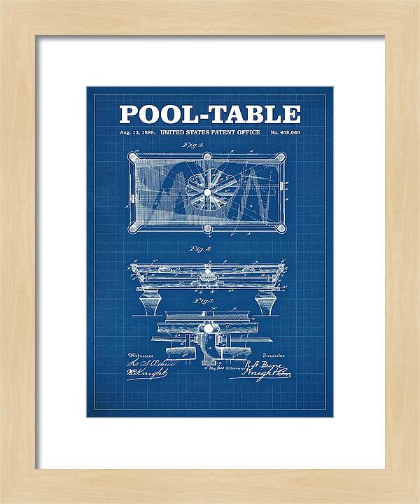 Pool Table Blueprint Patent Us409060a