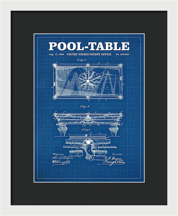 Pool Table Blueprint Patent Us409060a