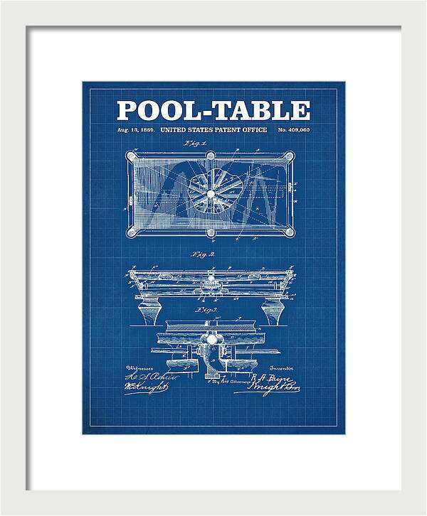Pool Table Blueprint Patent Us409060a
