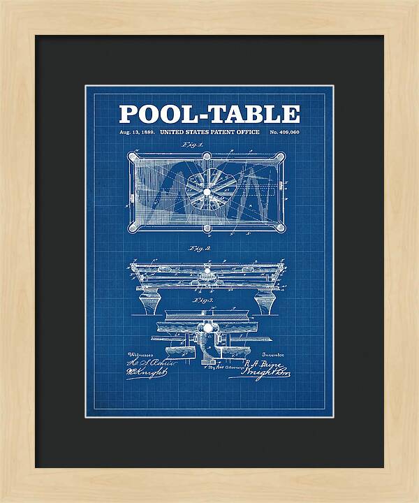 Pool Table Blueprint Patent Us409060a