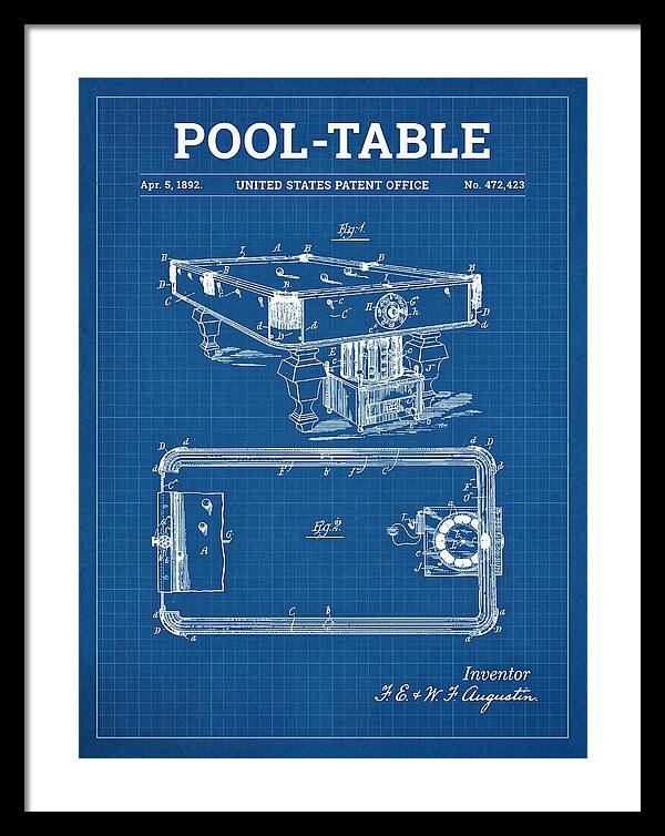 Pool Table Blueprint Patent Us472423a