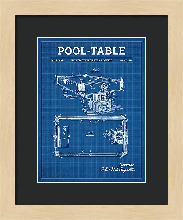 Pool Table Blueprint Patent Us472423a