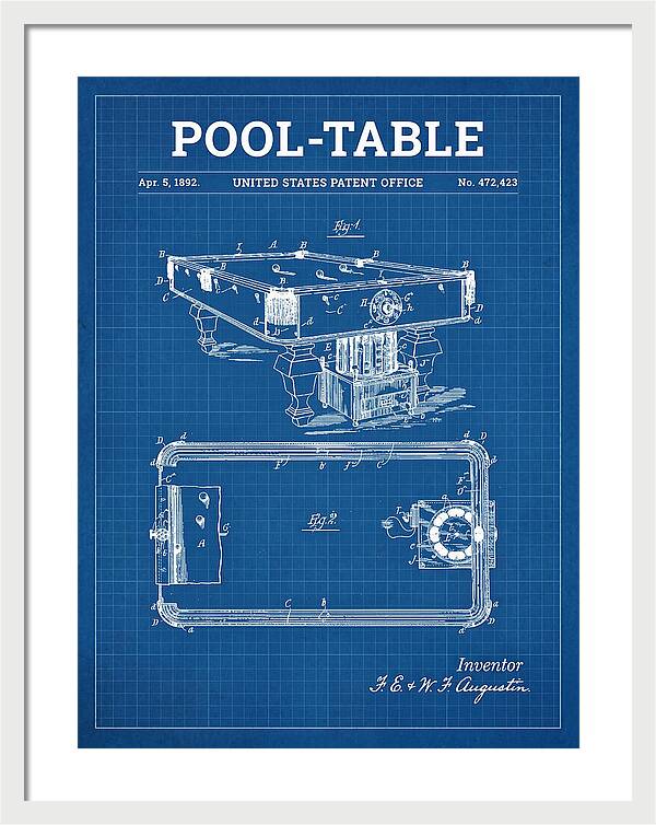 Pool Table Blueprint Patent Us472423a