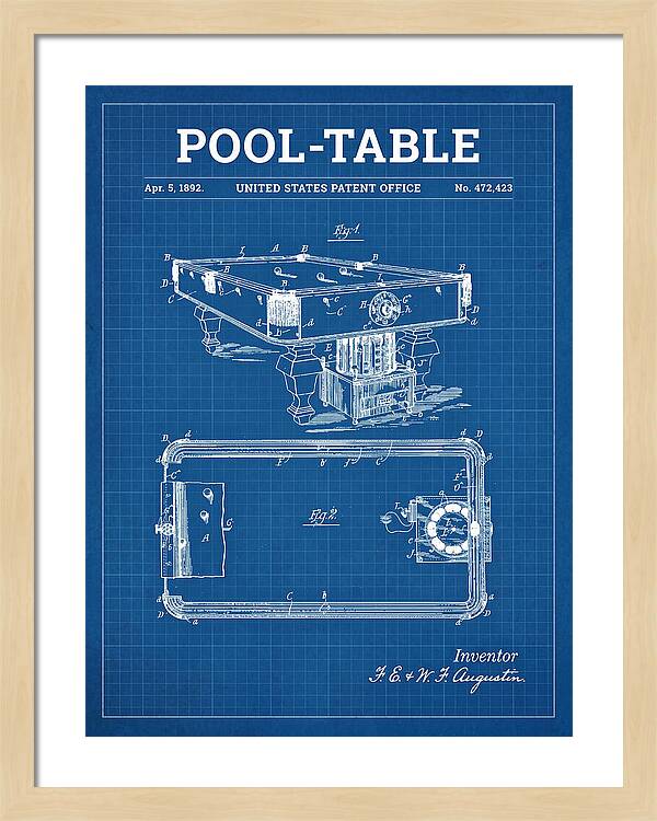 Pool Table Blueprint Patent Us472423a