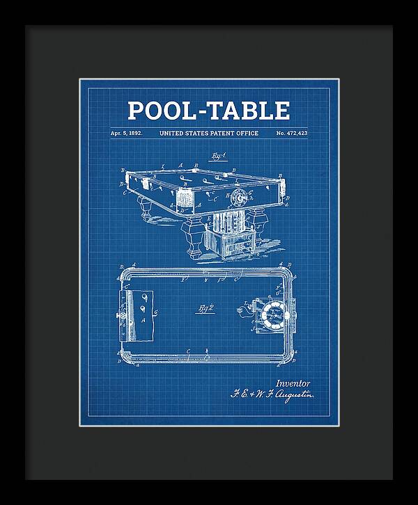 Pool Table Blueprint Patent Us472423a