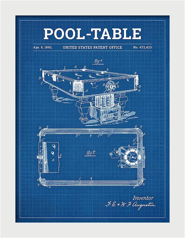 Pool Table Blueprint Patent Us472423a