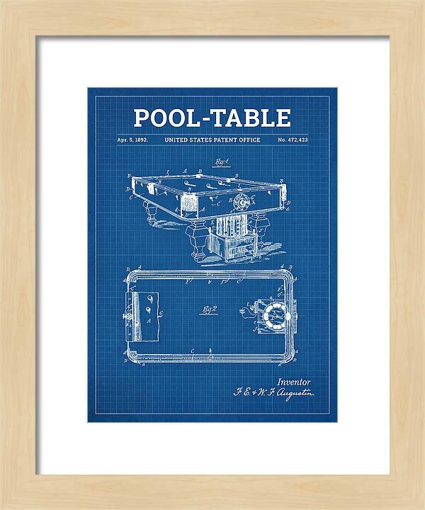 Pool Table Blueprint Patent Us472423a