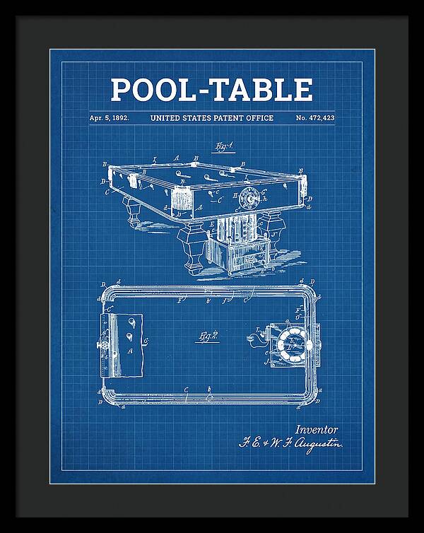 Pool Table Blueprint Patent Us472423a