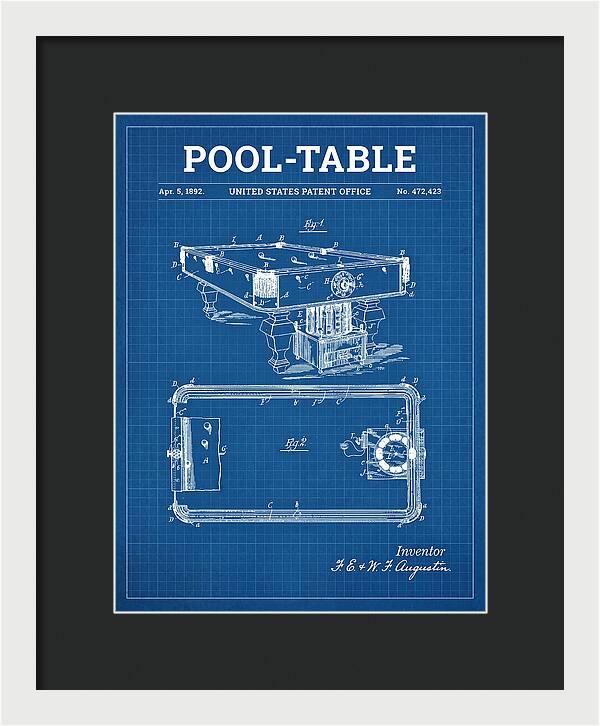 Pool Table Blueprint Patent Us472423a
