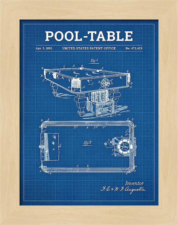 Pool Table Blueprint Patent Us472423a