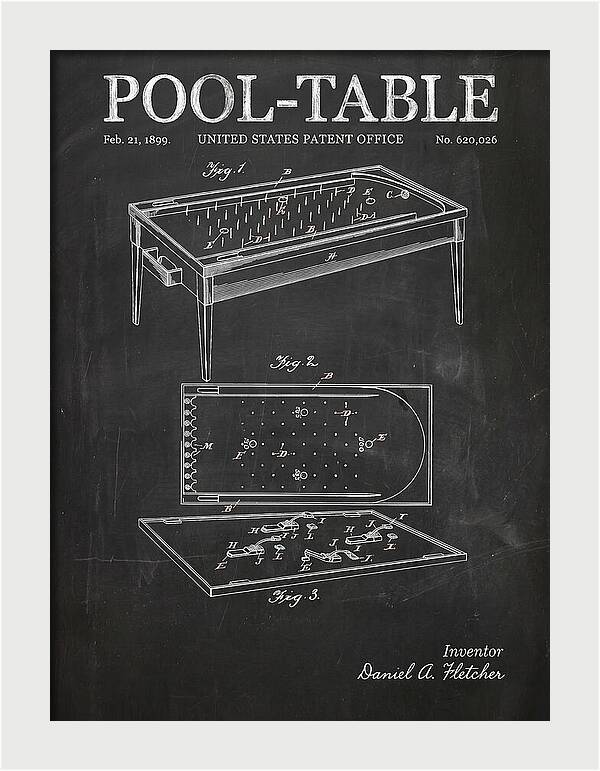 Pool Table Chalkboard Patent Us620026a