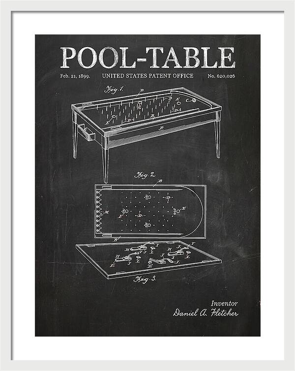 Pool Table Chalkboard Patent Us620026a