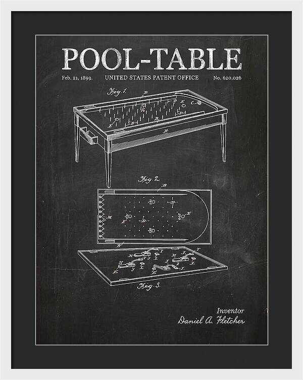 Pool Table Chalkboard Patent Us620026a