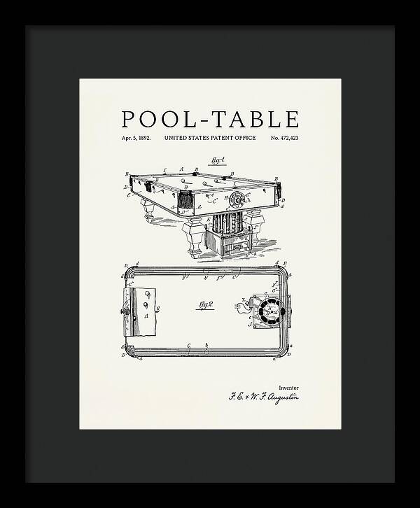 Pool Table Minimalist Patent Us472423a