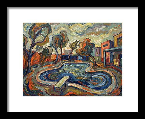 Poolside Serenity In Expressionism
