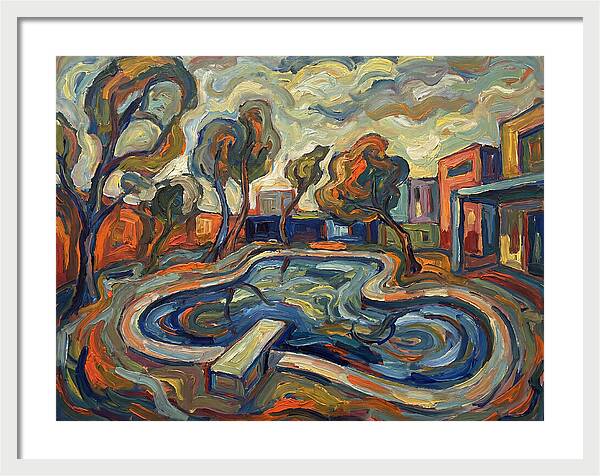 Poolside Serenity In Expressionism