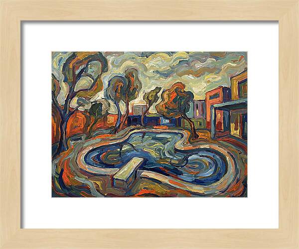 Poolside Serenity In Expressionism
