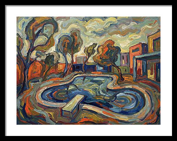 Poolside Serenity In Expressionism