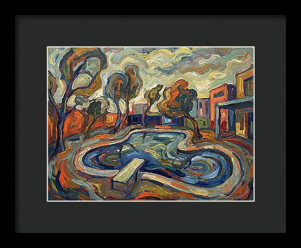Poolside Serenity In Expressionism