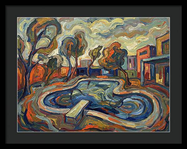 Poolside Serenity In Expressionism