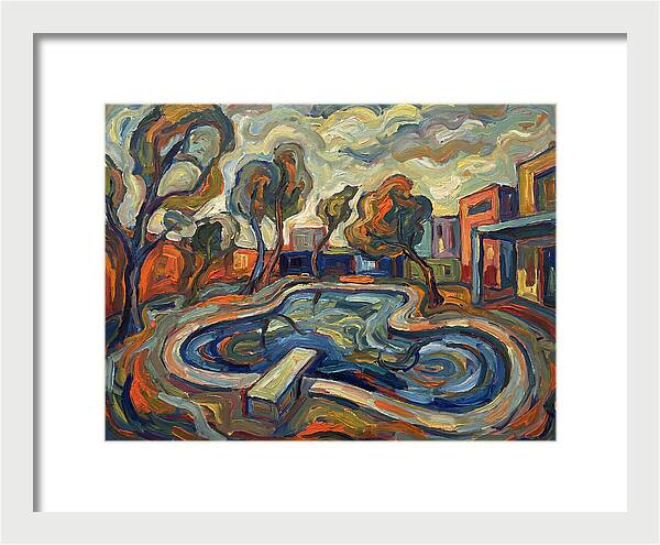 Poolside Serenity In Expressionism