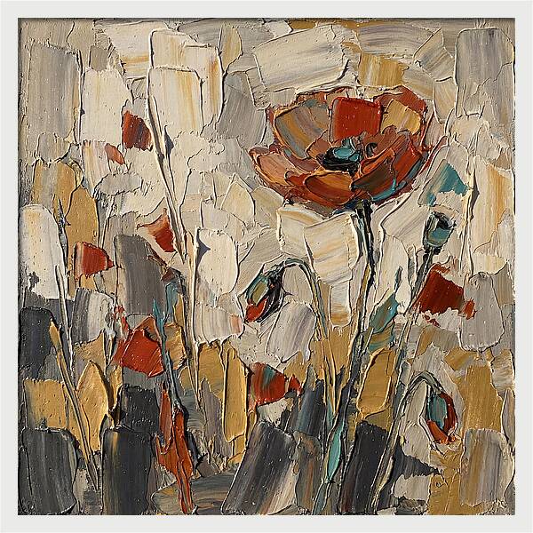 Poppy Fields In Palette Knife