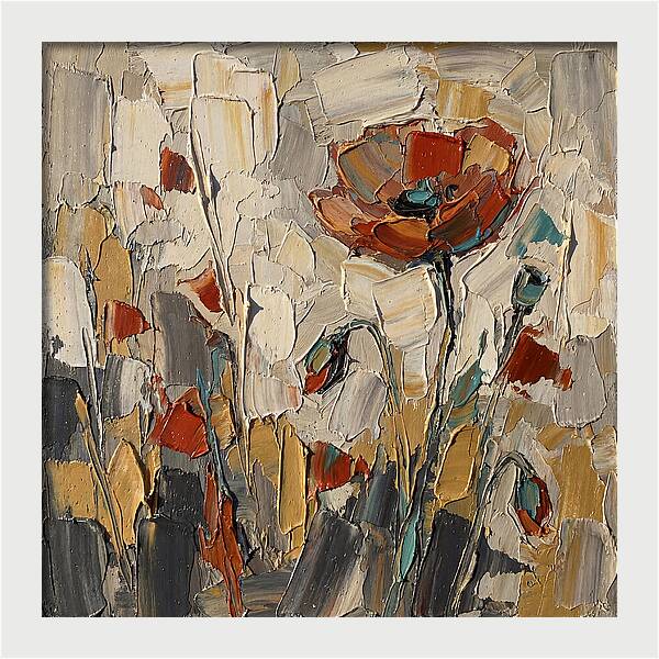 Poppy Fields In Palette Knife