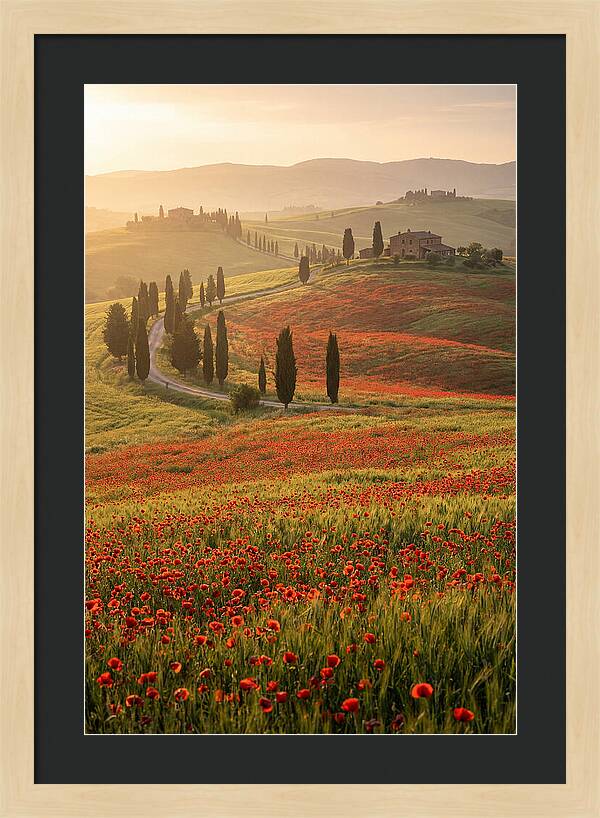 Poppy Fields In Tuscany